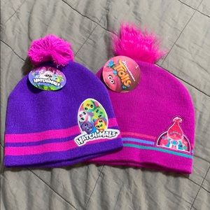 2 Beanies Hatchimals and Trolls NWT